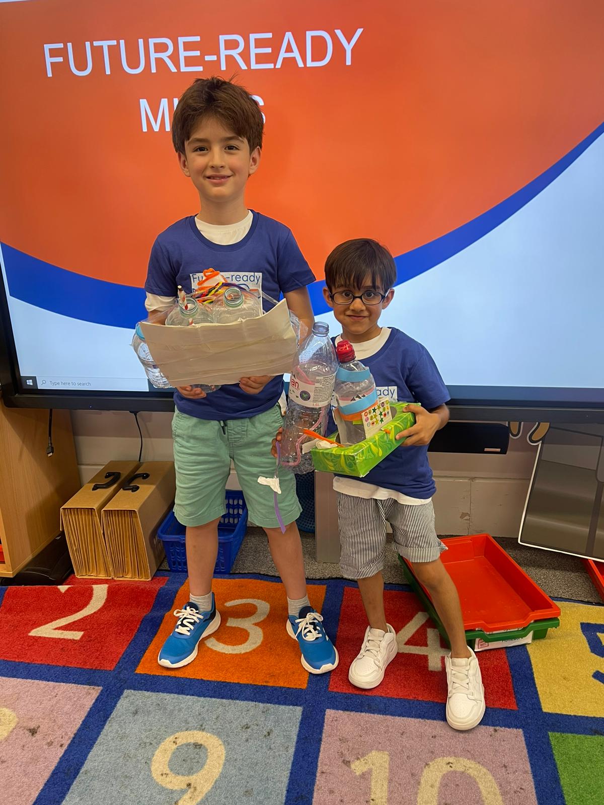 Future Ready Minds students with their creative projects